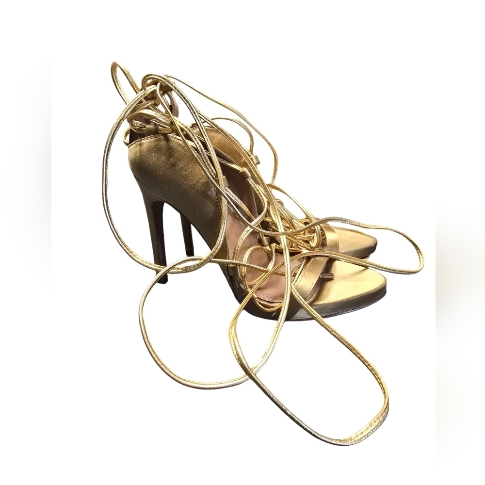 BCBGMAXAZRIA Esme Metallic Gladiator Sandal Sz. 7.5 - Picture 2 of 10